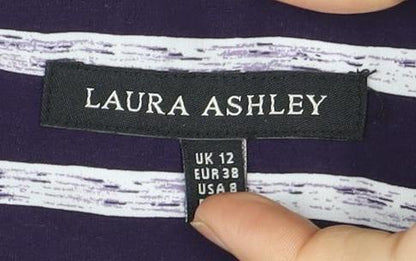 Laura Ashley Women's Striped T-Shirt, Size 12, Multicoloured