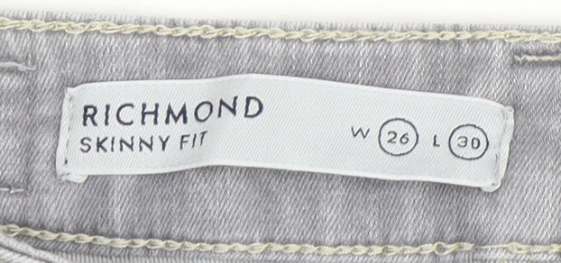 Richmond Women's Grey Skinny Jeans Size 26 Stretch Denim