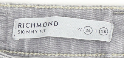 Richmond Women's Grey Skinny Jeans Size 26 Stretch Denim