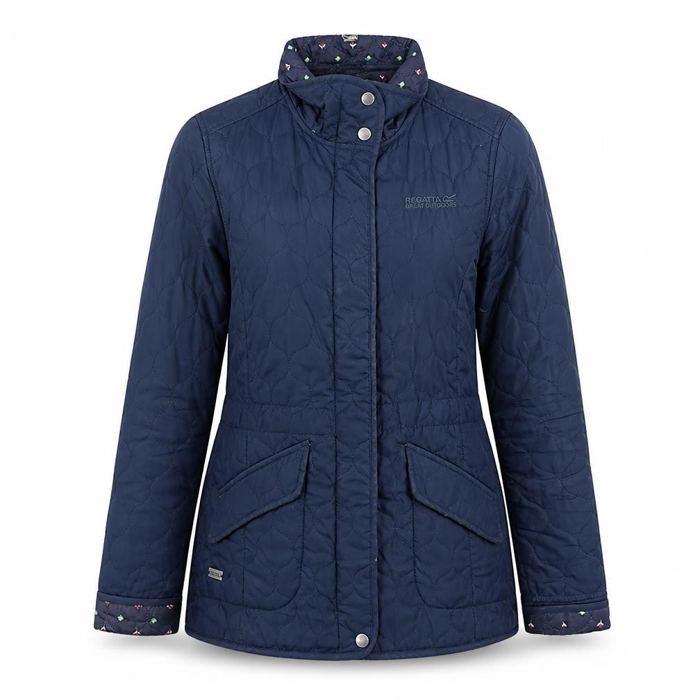 Womens UK Size 10 Regatta Blue Quilted Coat