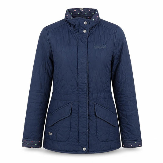 Womens UK Size 10 Regatta Blue Quilted Coat