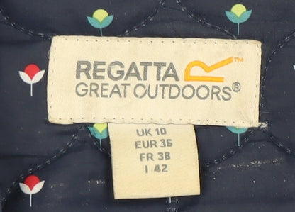 Womens UK Size 10 Regatta Blue Quilted Coat