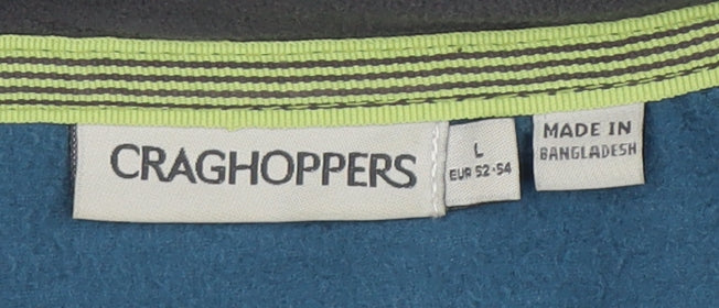 Mens UK Size L Craghoppers Blue 1/2 Zip Sweatshirt