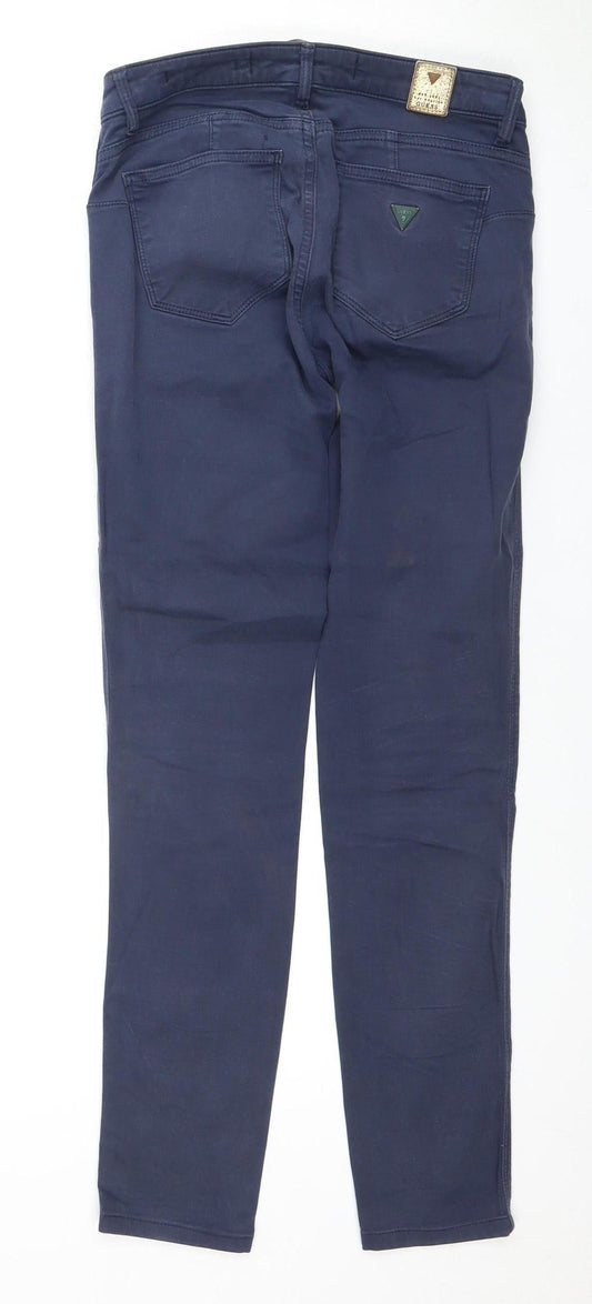 GUESS Women's Blue Skinny Trousers Size 26 Casual