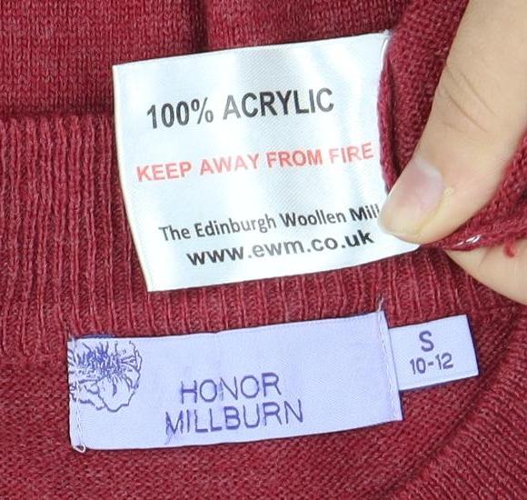 Womens UK Size S Honor Millburn Red  Jumper