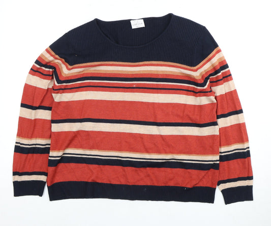 Eastex Women's Multicoloured Striped Pullover Jumper
