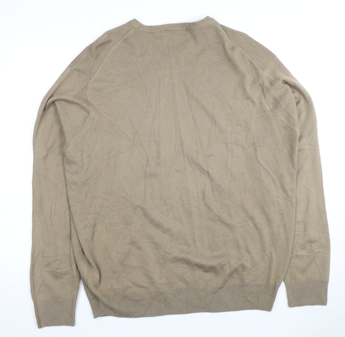 James Pringle Men's Beige V-Neck Pullover XL Jumper