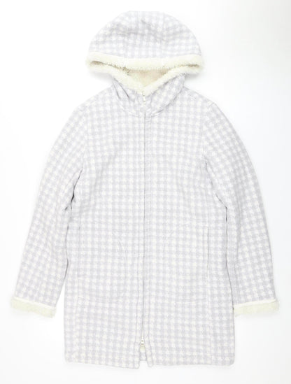 Womens UK Size S Uniqlo White Hooded Jacket