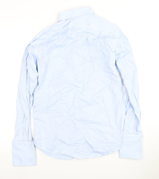 T.M.Lewin Men's Blue Extra-Slim Fit Dress Shirt - Size 15.5