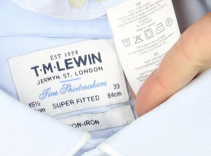 T.M.Lewin Men's Blue Extra-Slim Fit Dress Shirt - Size 15.5