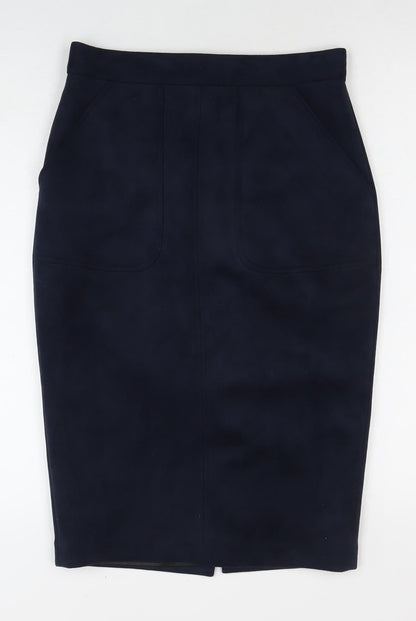 Sheike Women's Black Pencil Skirt Size 10 with Zip Accent