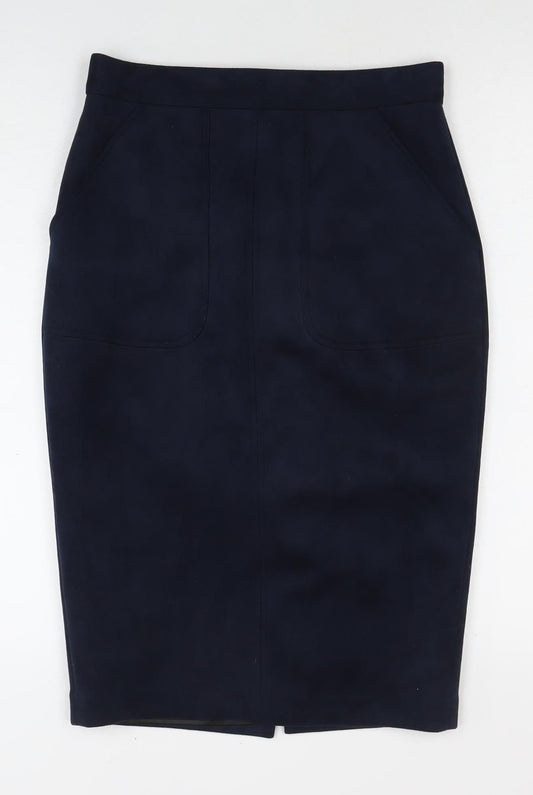 Sheike Women's Black Pencil Skirt Size 10 with Zip Accent