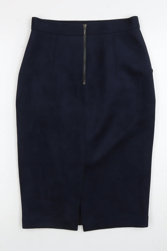 Sheike Women's Black Pencil Skirt Size 10 with Zip Accent