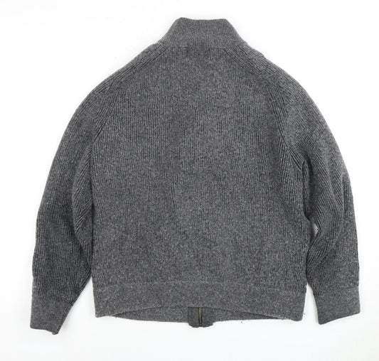 Womens UK Size L Marks and Spencer Grey Full Zip Jumper