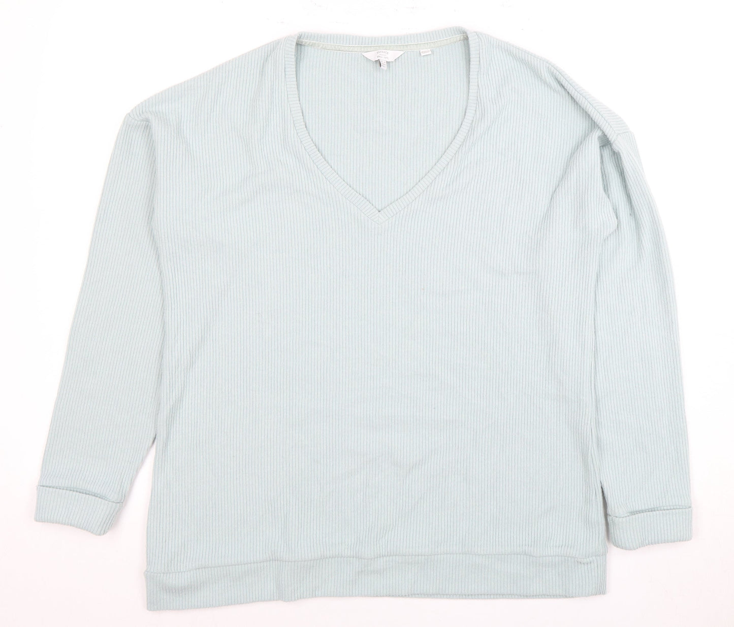 Patrizia Pepe Women's Blue Long Sleeve V-Neck Top UK 12