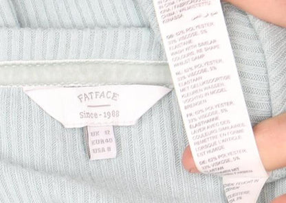 Patrizia Pepe Women's Blue Long Sleeve V-Neck Top UK 12