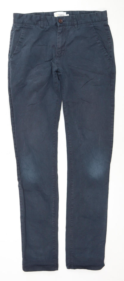 Farah Men's Blue Chino Trousers - Size 30