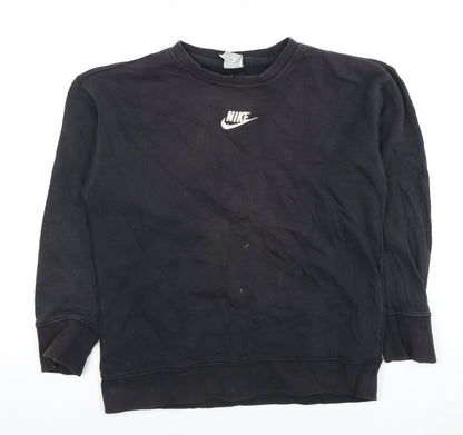 Nike Boys Black Pullover Sweatshirt L Casual Sportswear