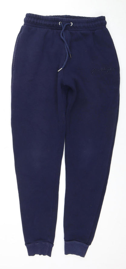 Justhype Men's Blue Jogger Trousers, Size M