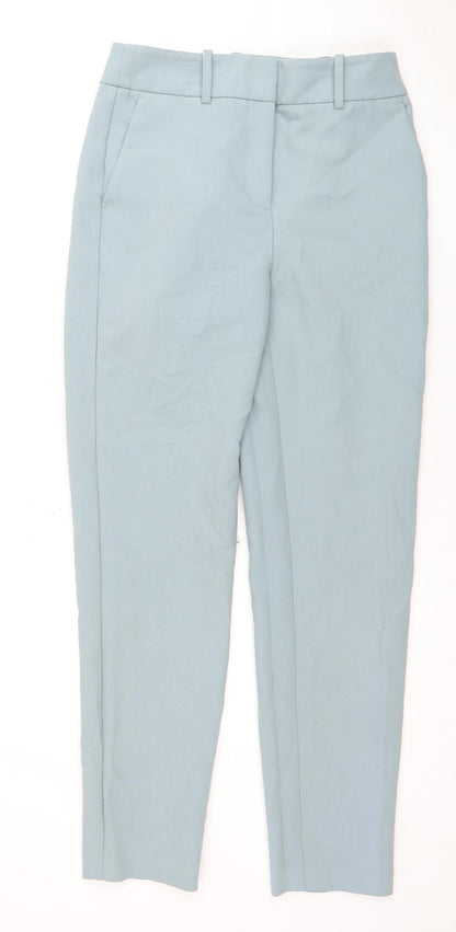 Next Women's Blue Trousers, 8L, Regular Fit, Workwear
