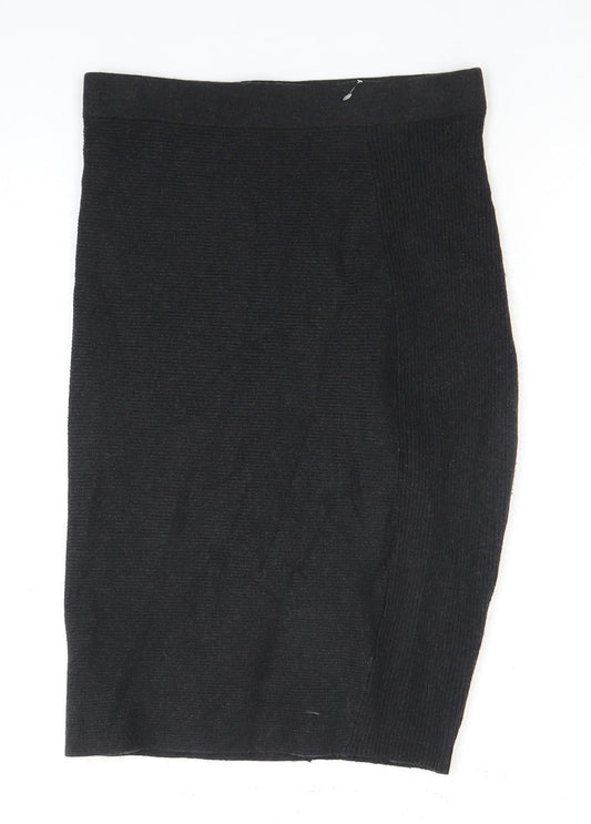 Fenn Wright Manson Black Midi Straight Pencil Skirt, Size 8