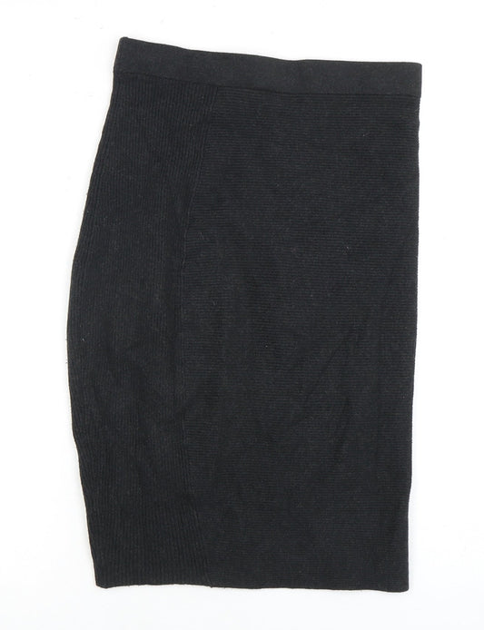 Fenn Wright Manson Black Midi Straight Pencil Skirt, Size 8