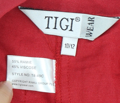TIGI Women's Red Trousers Size 10-12