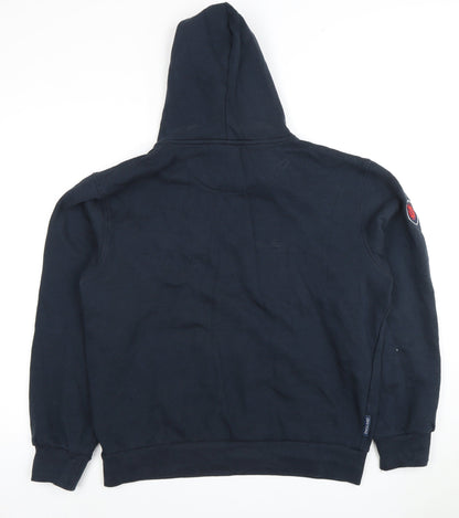 Mens UK Size L England Blue Pullover Hoodie