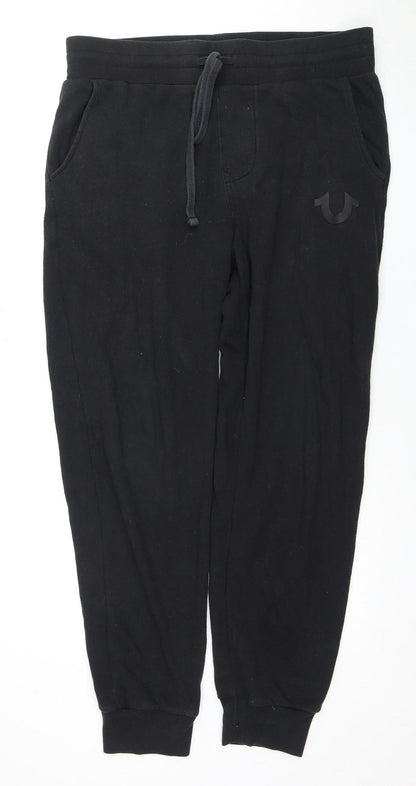 True Religion Men's Black Jogger Trousers M