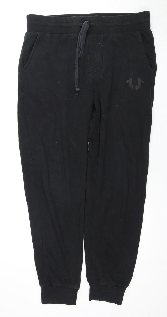True Religion Men's Black Jogger Trousers M