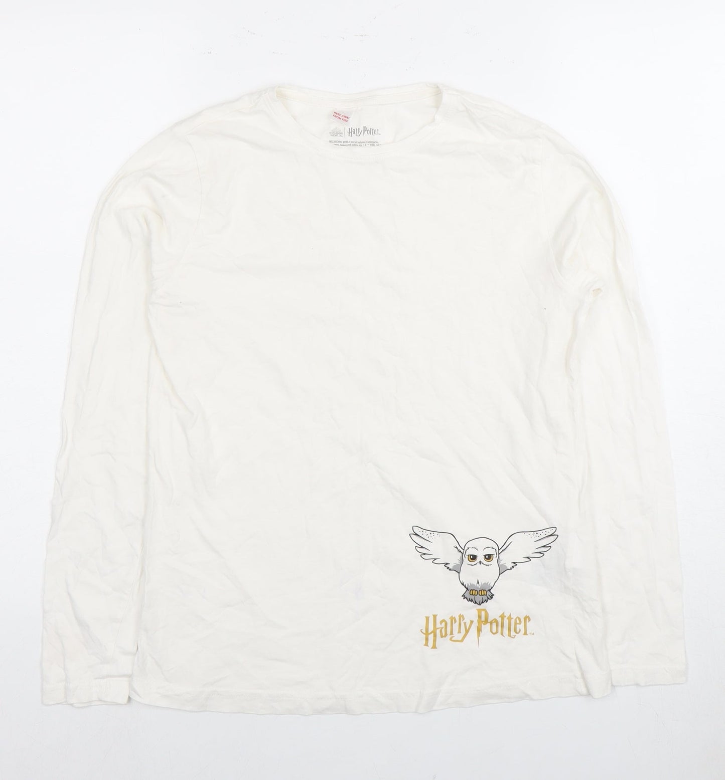 Harry Potter Unisex Kids White Long Sleeve Pyjama Top