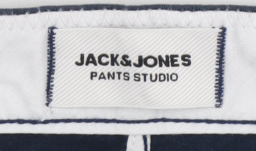 Jack & Jones Men's Blue Chino Trousers, Size 34, Regular Fit