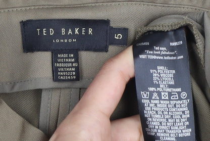 Ted Baker Women's Beige Pleated Trousers L