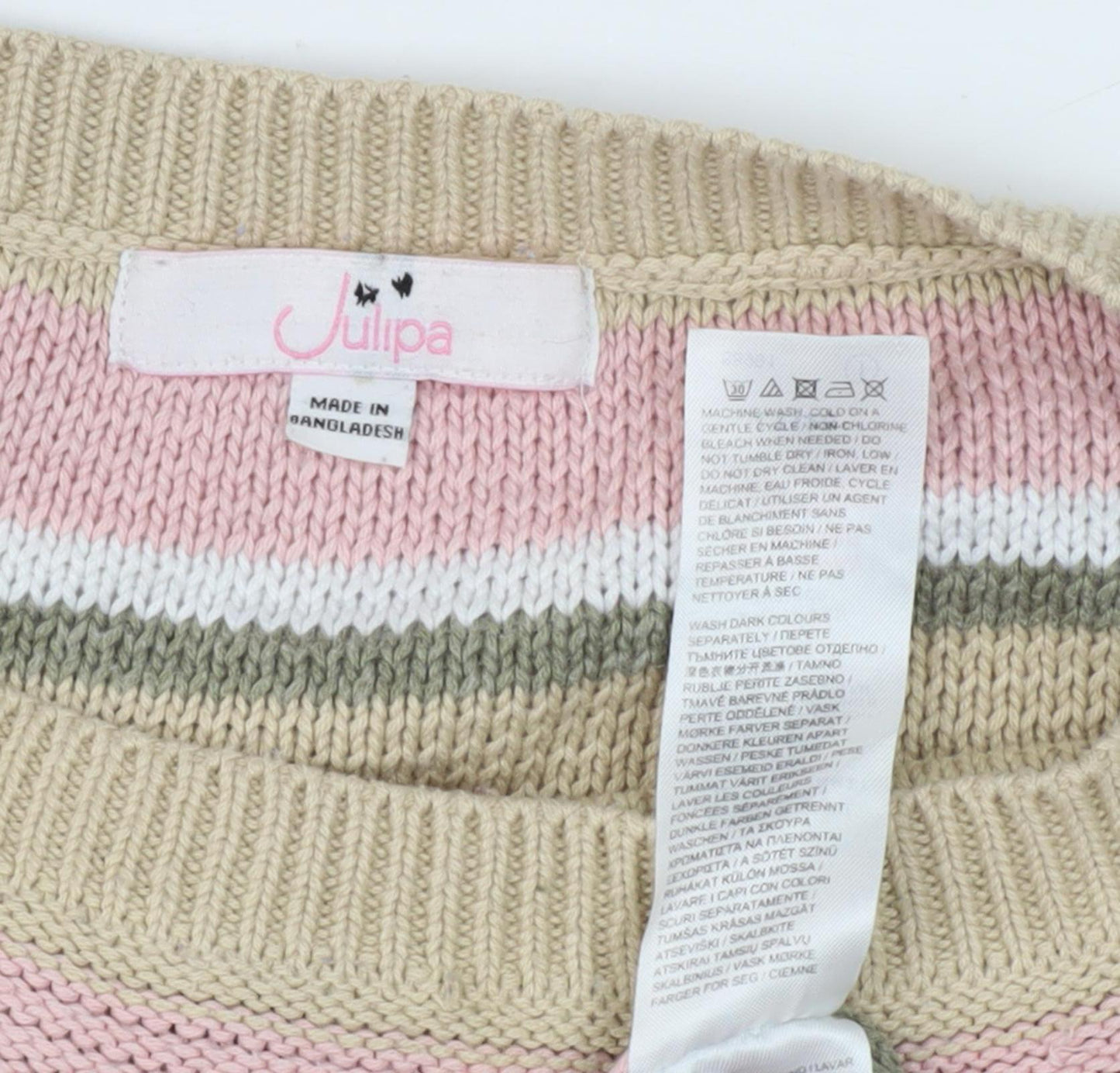 Womens UK Size L Julipa Multicoloured Pullover Jumper