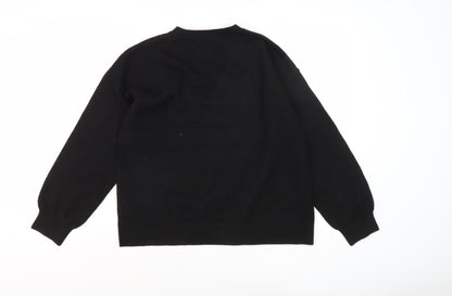 Womens UK Size M Marks and Spencer Black Pullover Jumper