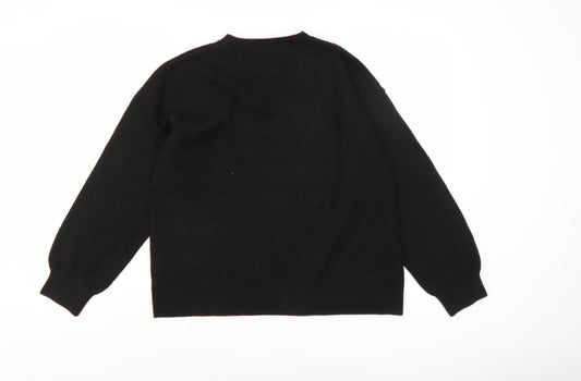 Womens UK Size M Marks and Spencer Black Pullover Jumper