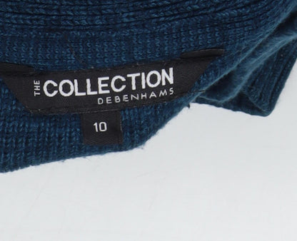 Womens UK Size 10 Debenhams Blue Cardigan Jumper
