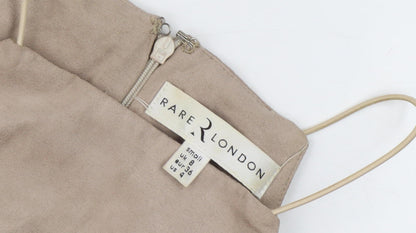 Rare London Women Beige Asymmetric Colourblock Dress Size 8