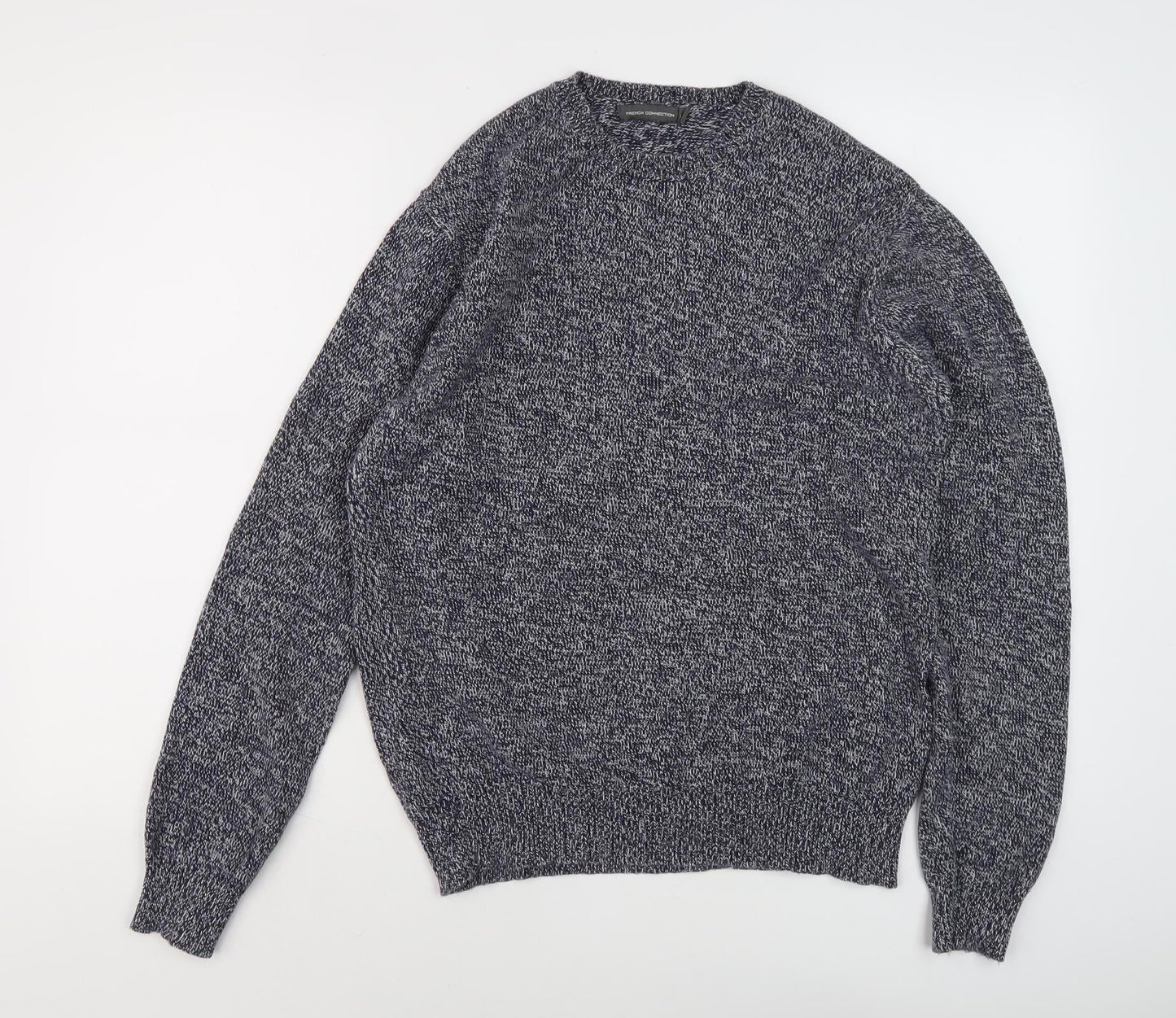 French Connection Men's Blue Wool Blend Pullover Jumper M