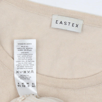 Eastex Women's Beige Striped Pullover Jumper M