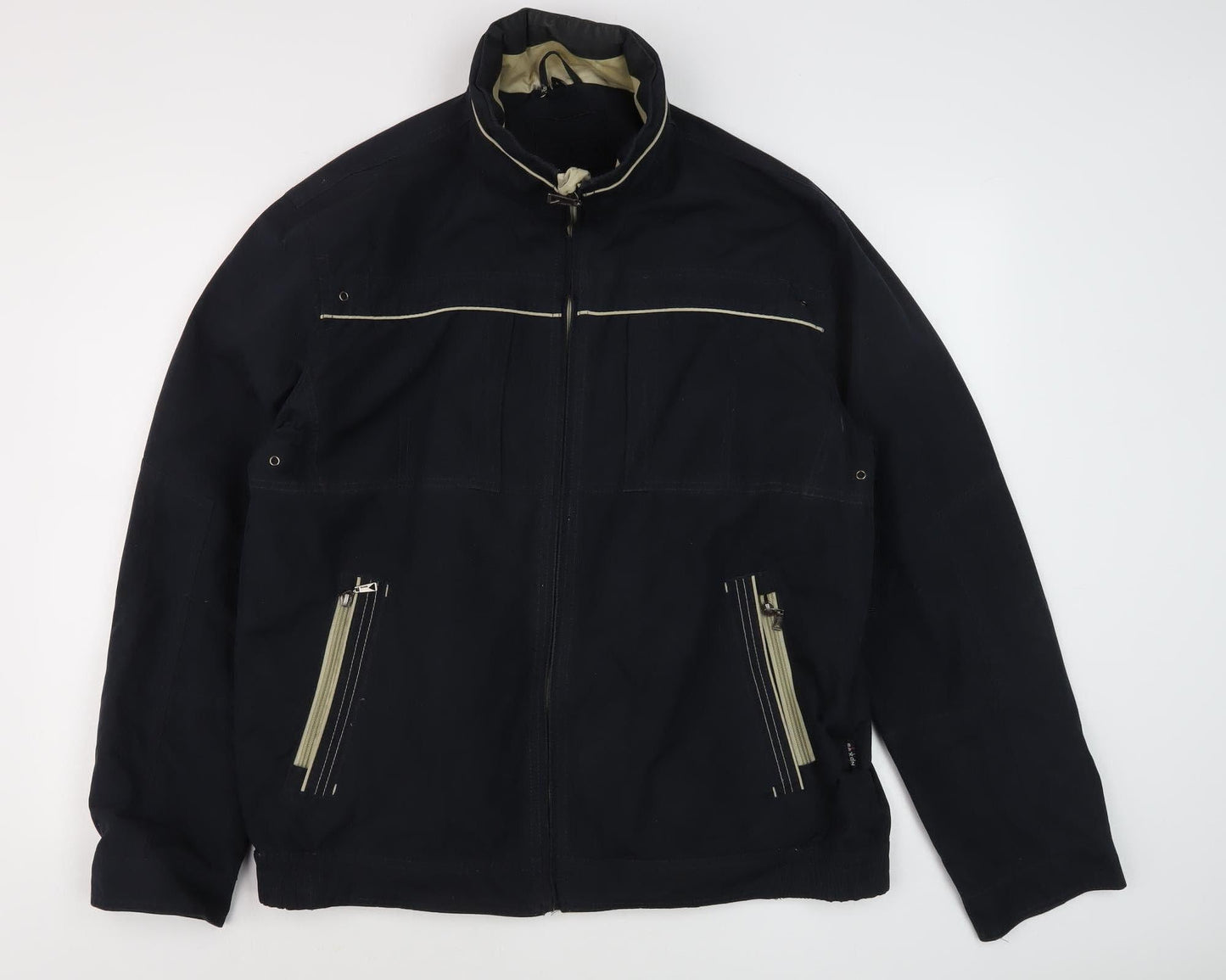 Mens UK Size L Saxon Black Basic Jacket