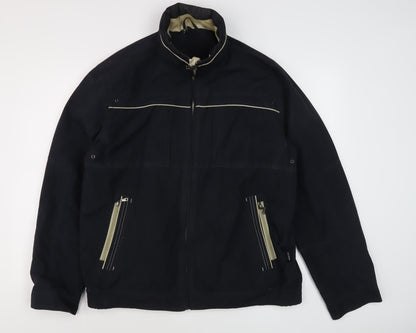 Mens UK Size L Saxon Black Basic Jacket