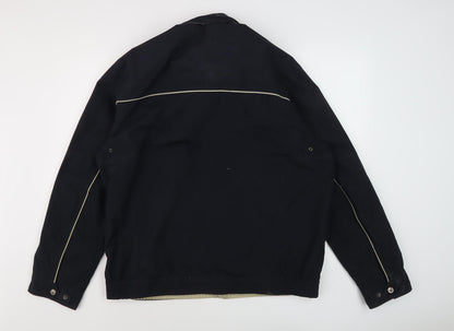 Mens UK Size L Saxon Black Basic Jacket