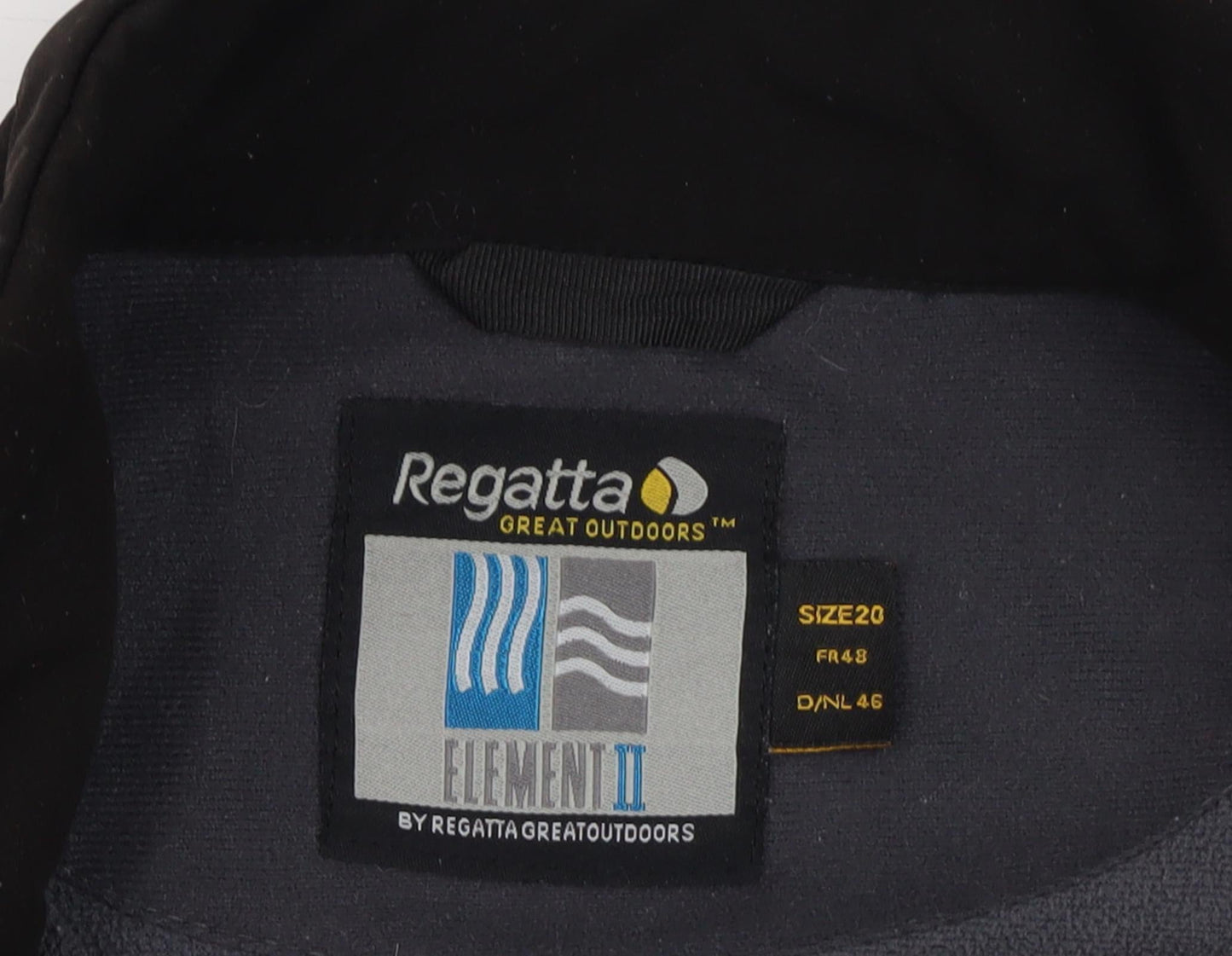 Mens UK Size 20 Regatta Black Basic Jacket