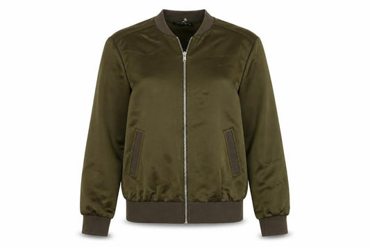 Womens UK Size 8 Topshop Green Bomber Jacket