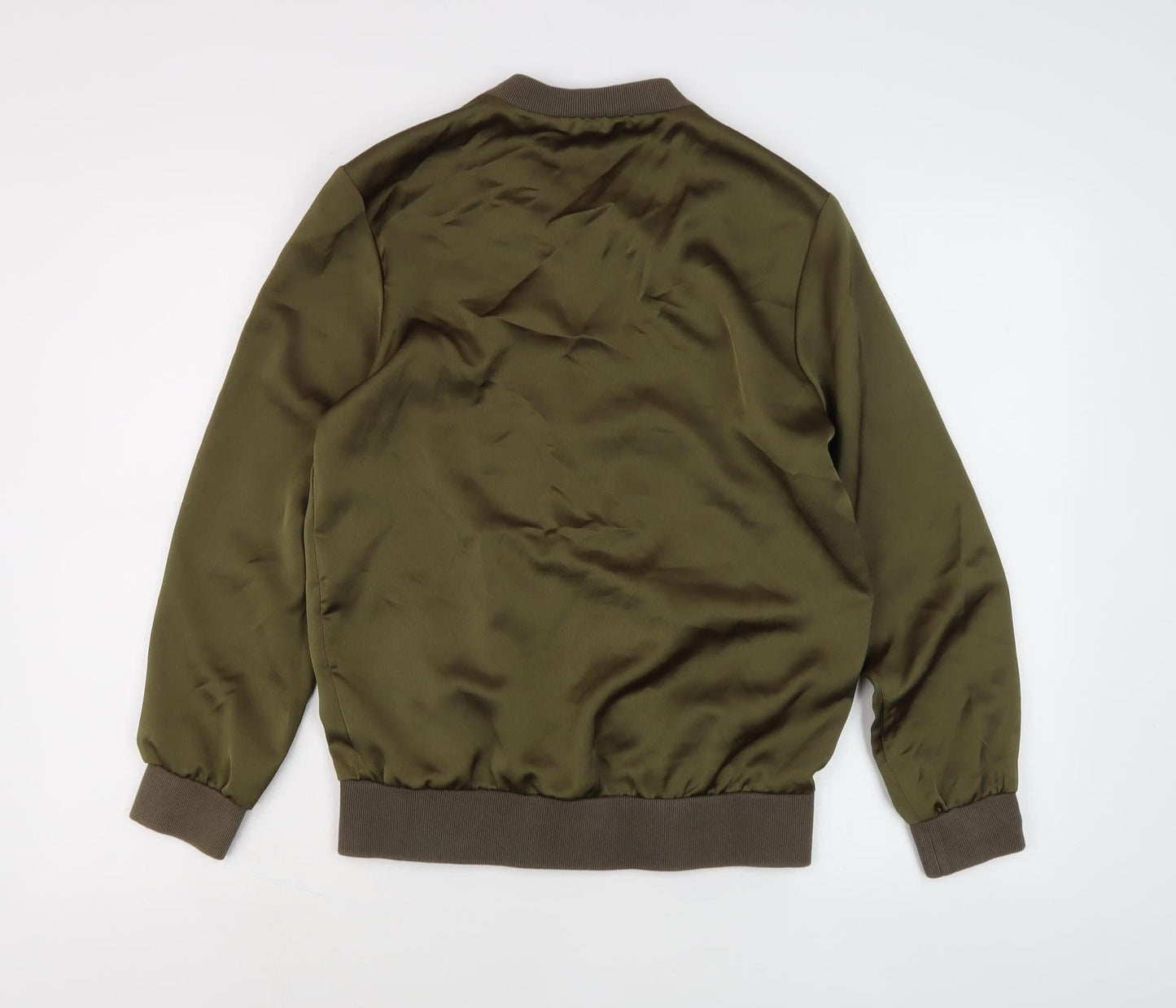 Womens UK Size 8 Topshop Green Bomber Jacket
