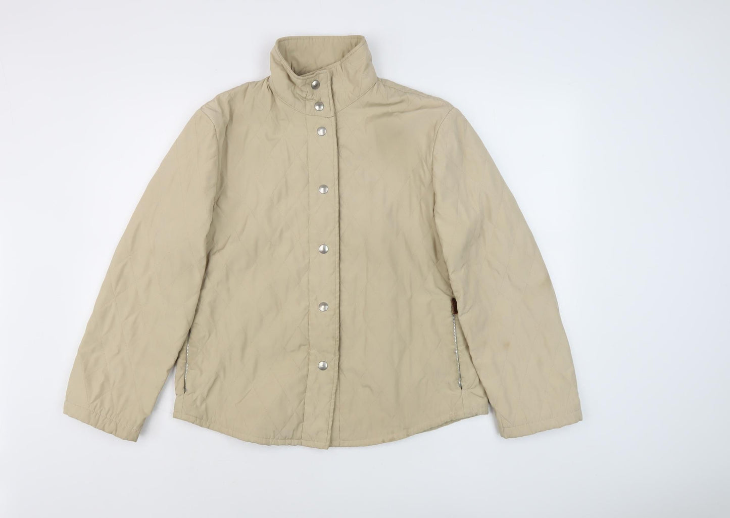 Womens UK Size 12 Artigiano Beige Quilted Coat
