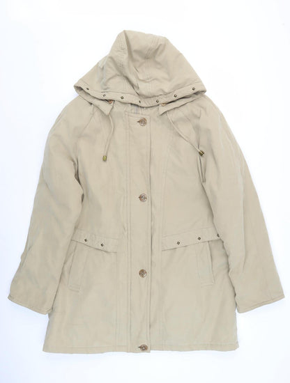 Lawrayn Women's Beige Parka Coat With Hood