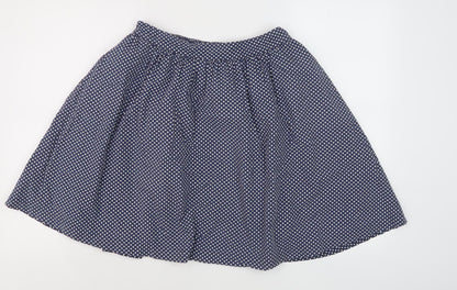 Boden Women's Blue A-Line Polka Dot Skirt Size 12