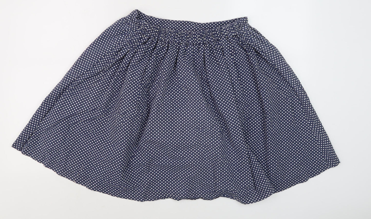 Boden Women's Blue A-Line Polka Dot Skirt Size 12